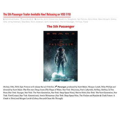 The 5th Passenger Trailer Available Now! Releasing on VOD 7/10